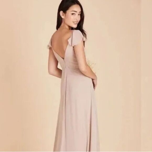 Birdy Grey Kae Dress Taupe Chiffon Gown XSmall XS NEW Bridesmaid Formal - Picture 6 of 6
